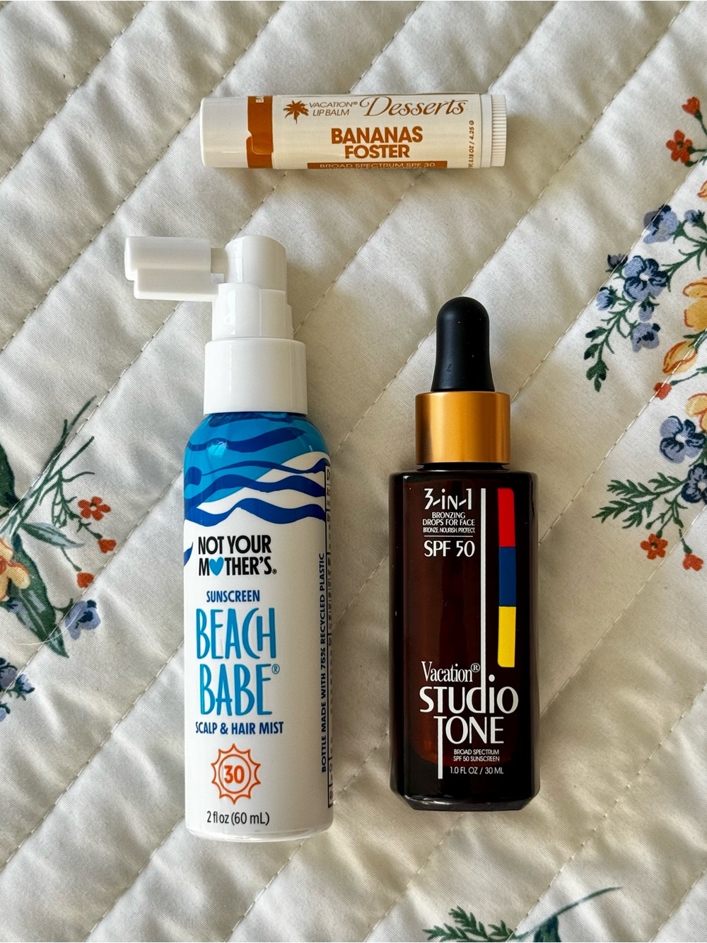Brand New Set of Vacation Suncare Skincare Products, Bronzer & Chapstick